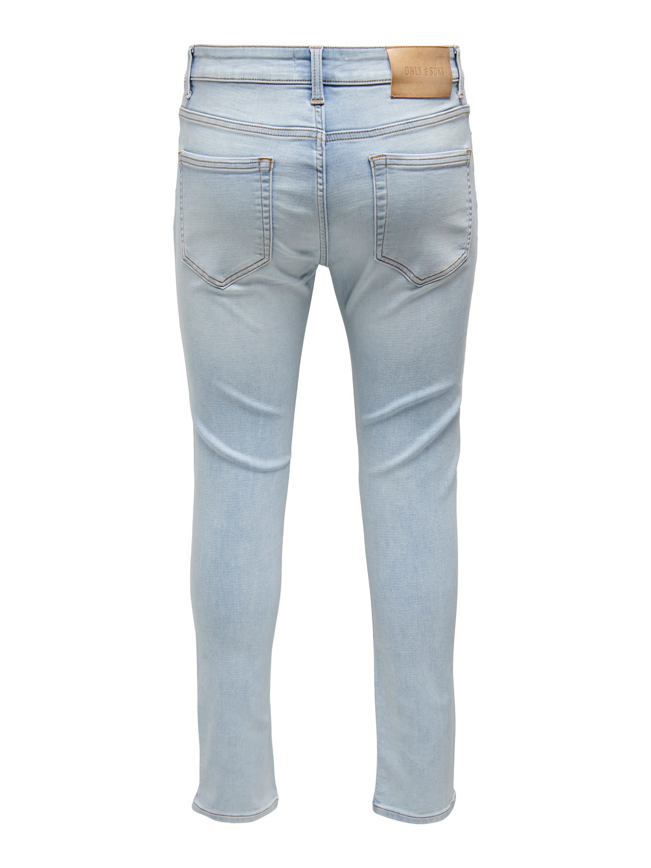 ONLY & SONS Slim Fit Mittlere Taille Jeans -Bleached Denim - 22025029