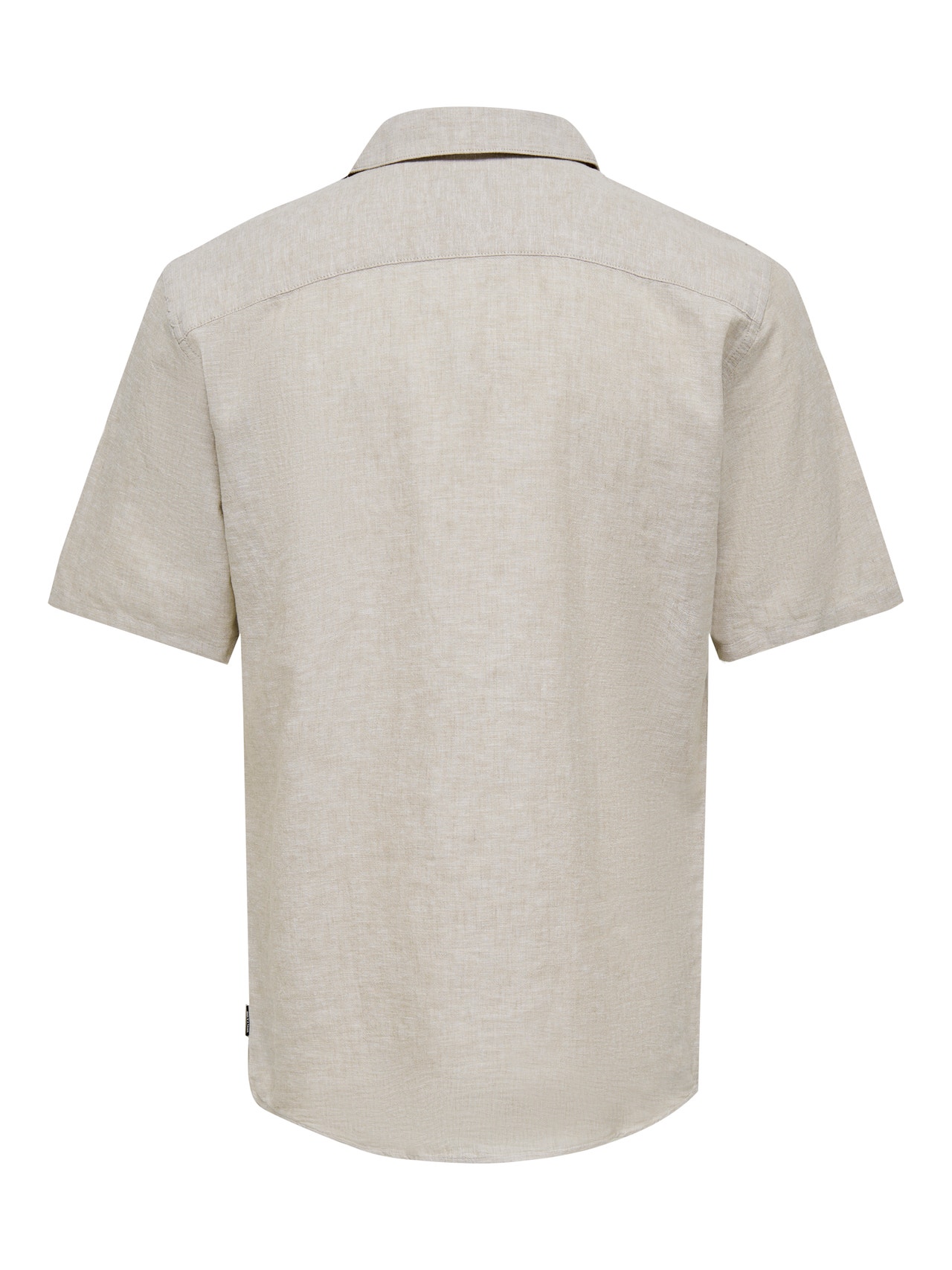ONLY & SONS Camisas Corte slim Cuello cubano -Chinchilla - 22025116