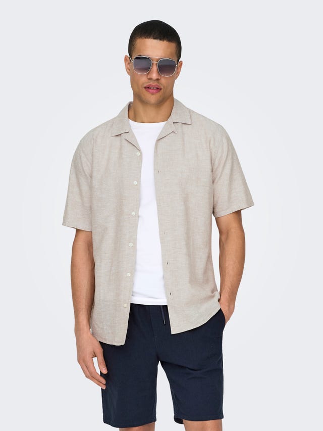 ONLY & SONS Slim fit Resort kraag Overhemd - 22025116
