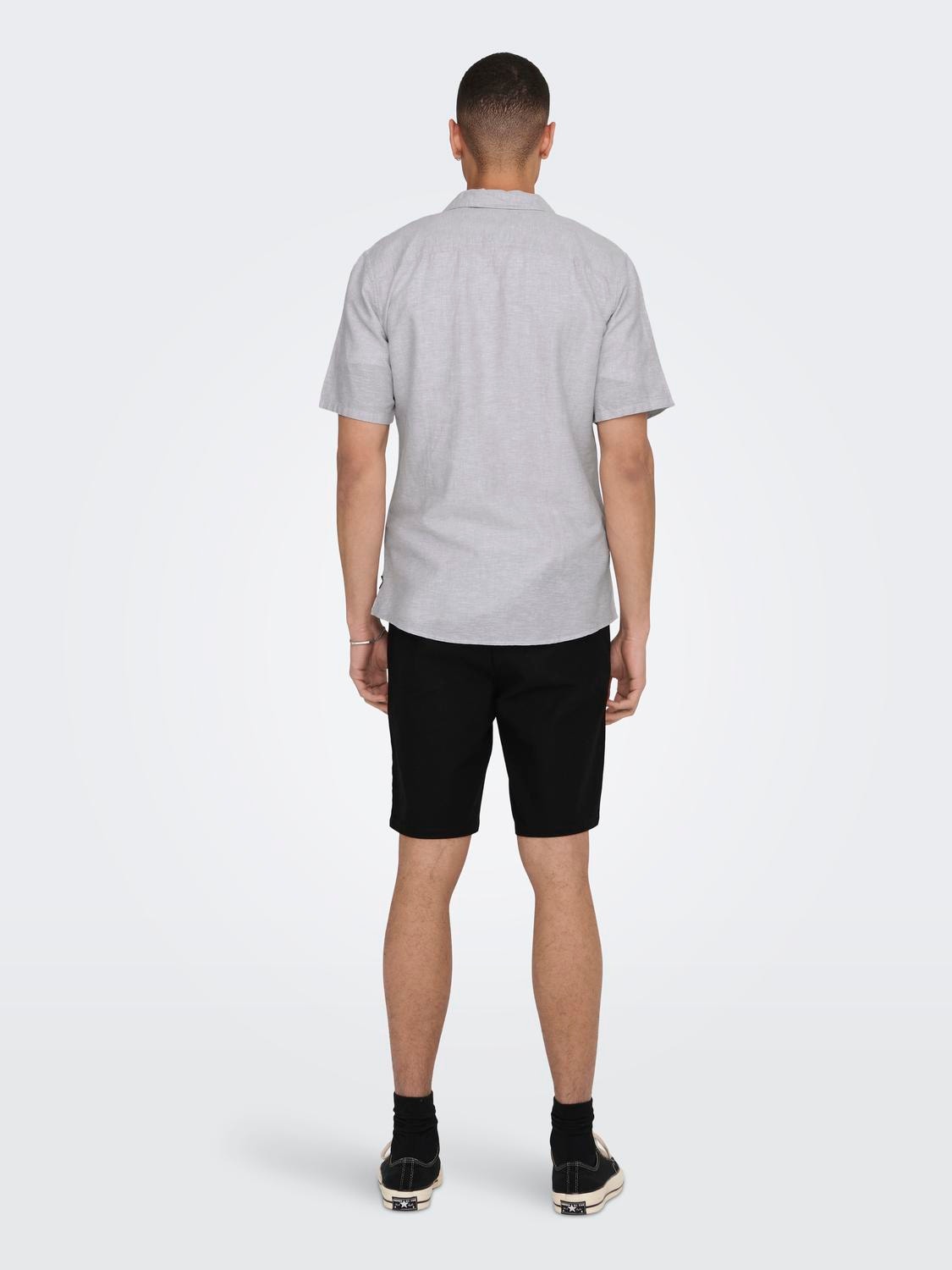 ONLY & SONS Slim Fit Resort collar Shirt -Nirvana - 22025116