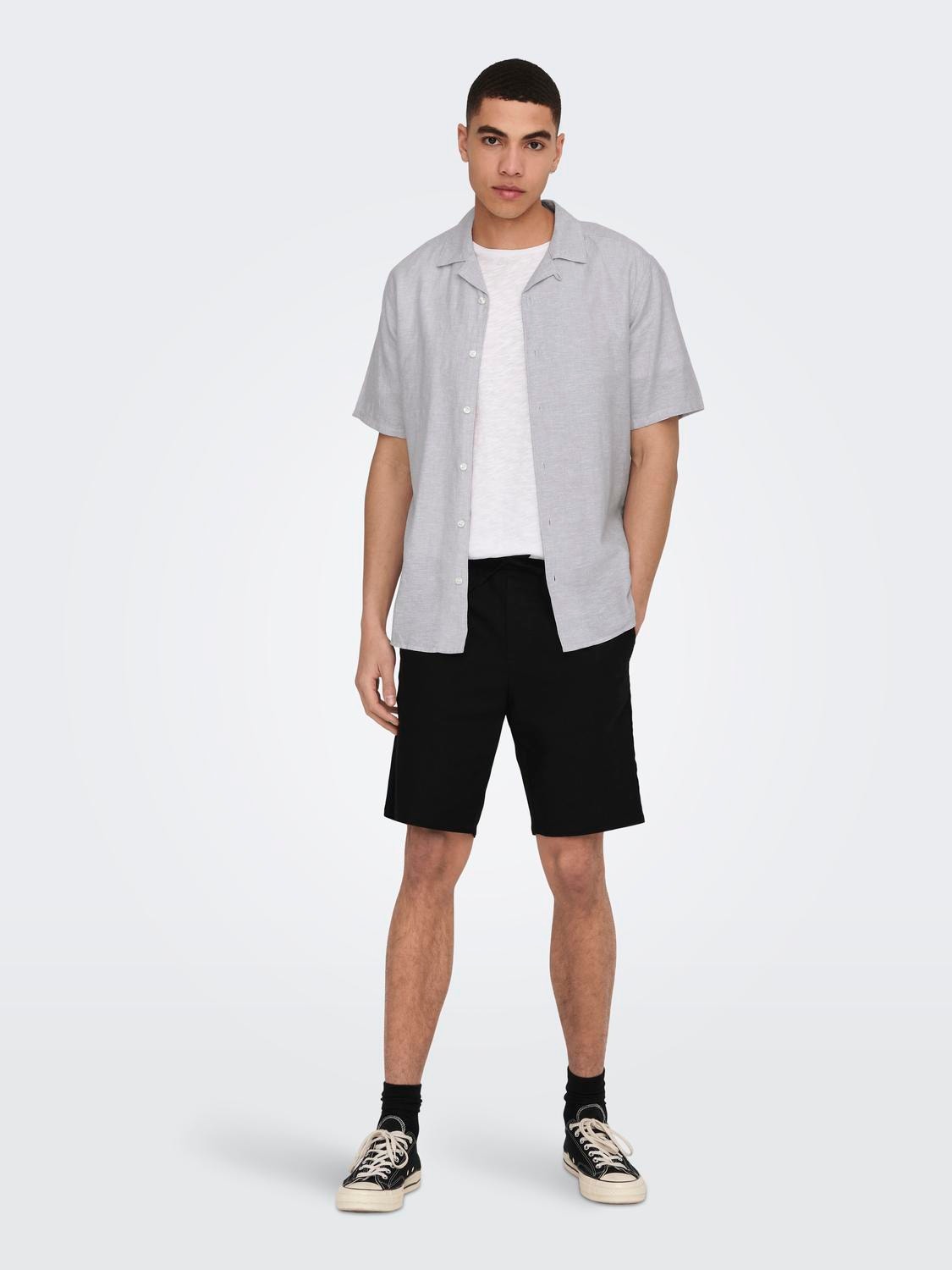 ONLY & SONS Slim fit Resort kraag Overhemd -Nirvana - 22025116