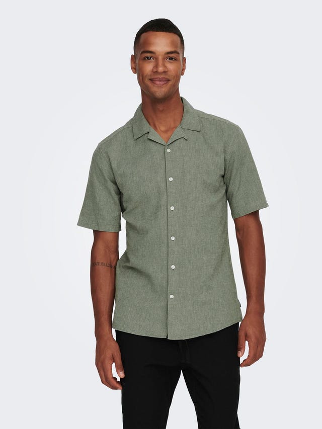 ONLY & SONS Slim Fit Resort collar Shirt - 22025116