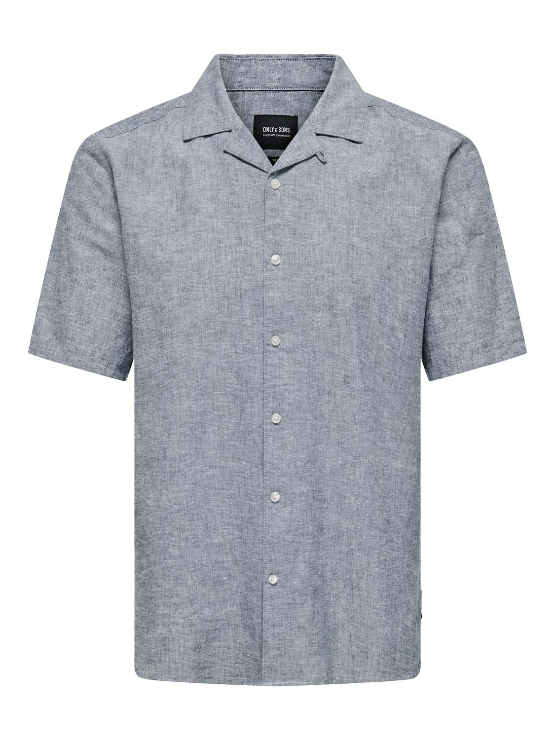 ONLY & SONS Shirt with short sleeves -Dress Blues - 22025116
