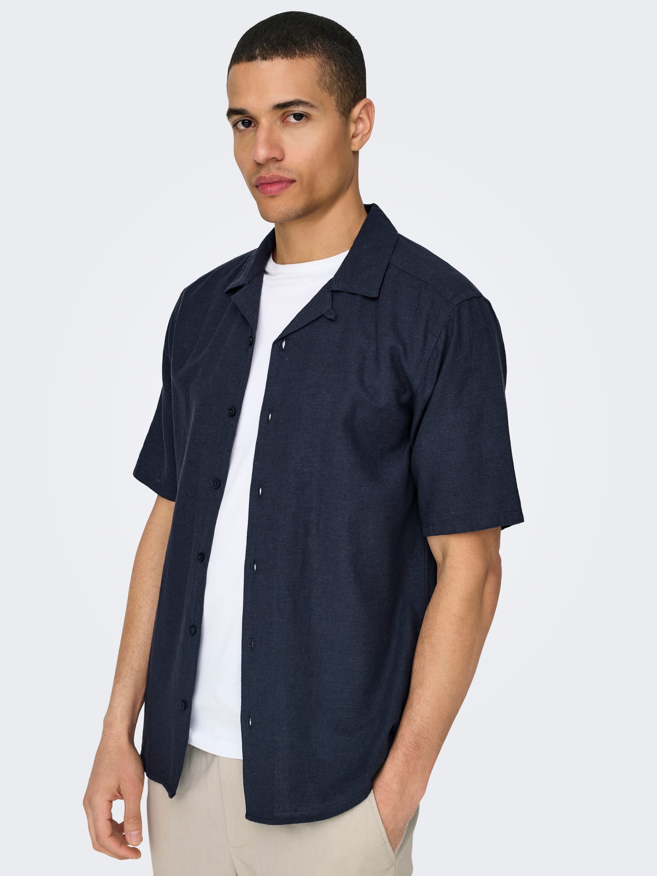 ONLY & SONS Shirt with short sleeves -Night Sky - 22025116