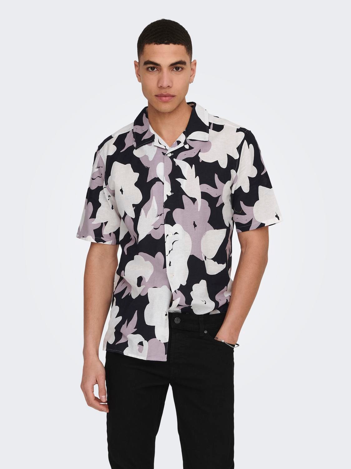 ONLY & SONS Short sleeved shirt with print -Nirvana - 22025125