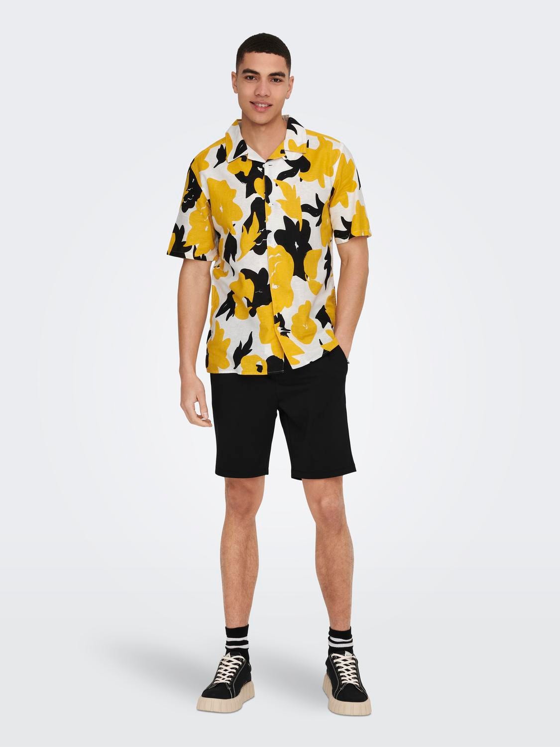 ONLY & SONS Short sleeved shirt with print -Mango Mojito - 22025125