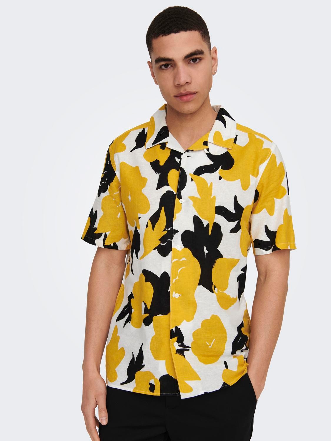ONLY & SONS Camisas Corte regular Cuello de camisa -Mango Mojito - 22025125