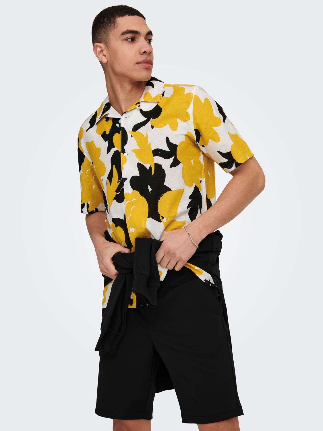 ONLY & SONS Short sleeved shirt with print -Mango Mojito - 22025125
