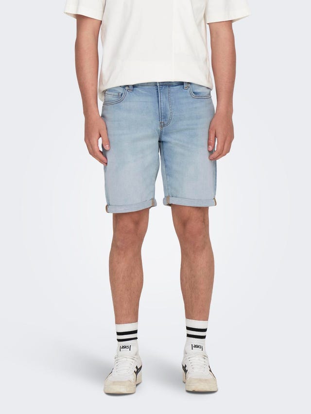ONLY & SONS onsply bleach blue jog 5146 shorts - 22025146