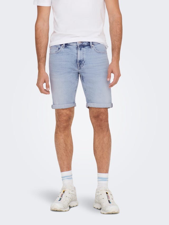 ONLY & SONS ONSPLY LIGHT BLUE 5189 SHORTS NOOS - 22025189