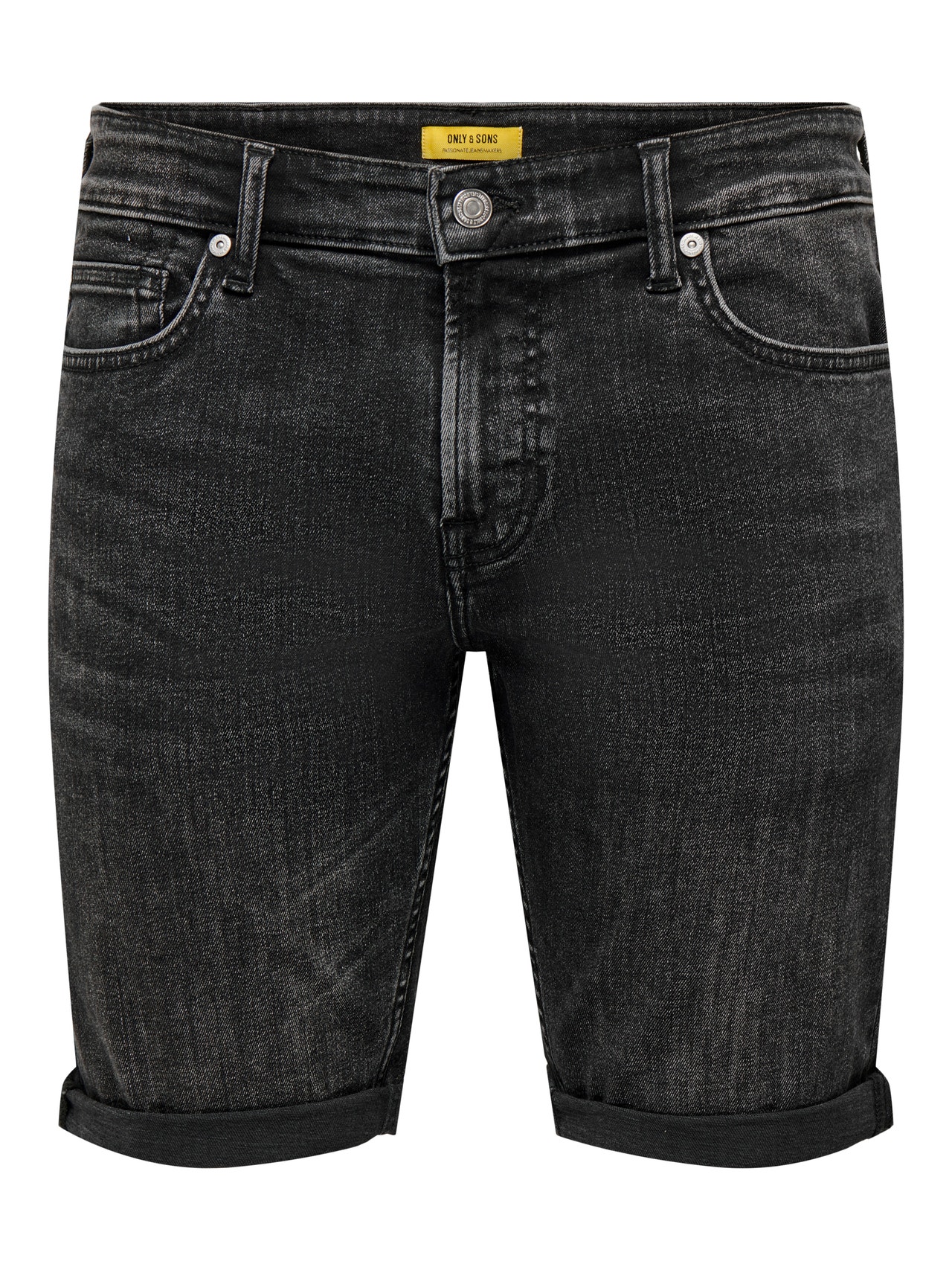 ONLY & SONS Regular fit Mellemhøj talje Shorts -Washed Black - 22025192