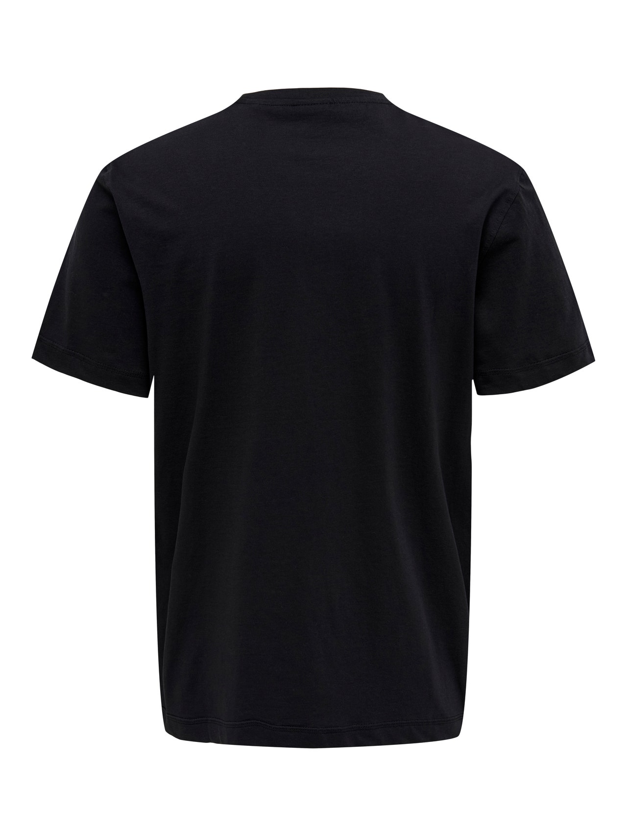ONLY & SONS Regular Fit O-hals T-skjorte -Black - 22025208