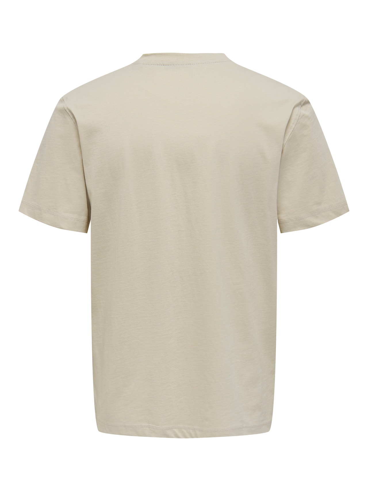 ONLY & SONS T-shirts Regular Fit Col rond -Pelican - 22025208