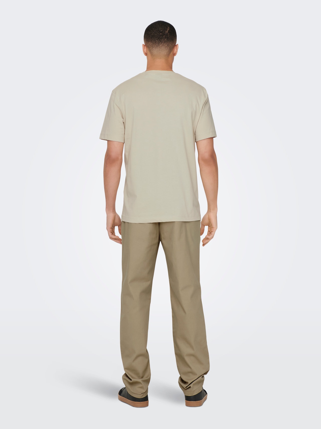 ONLY & SONS Normal geschnitten Rundhals T-Shirt -Pelican - 22025208