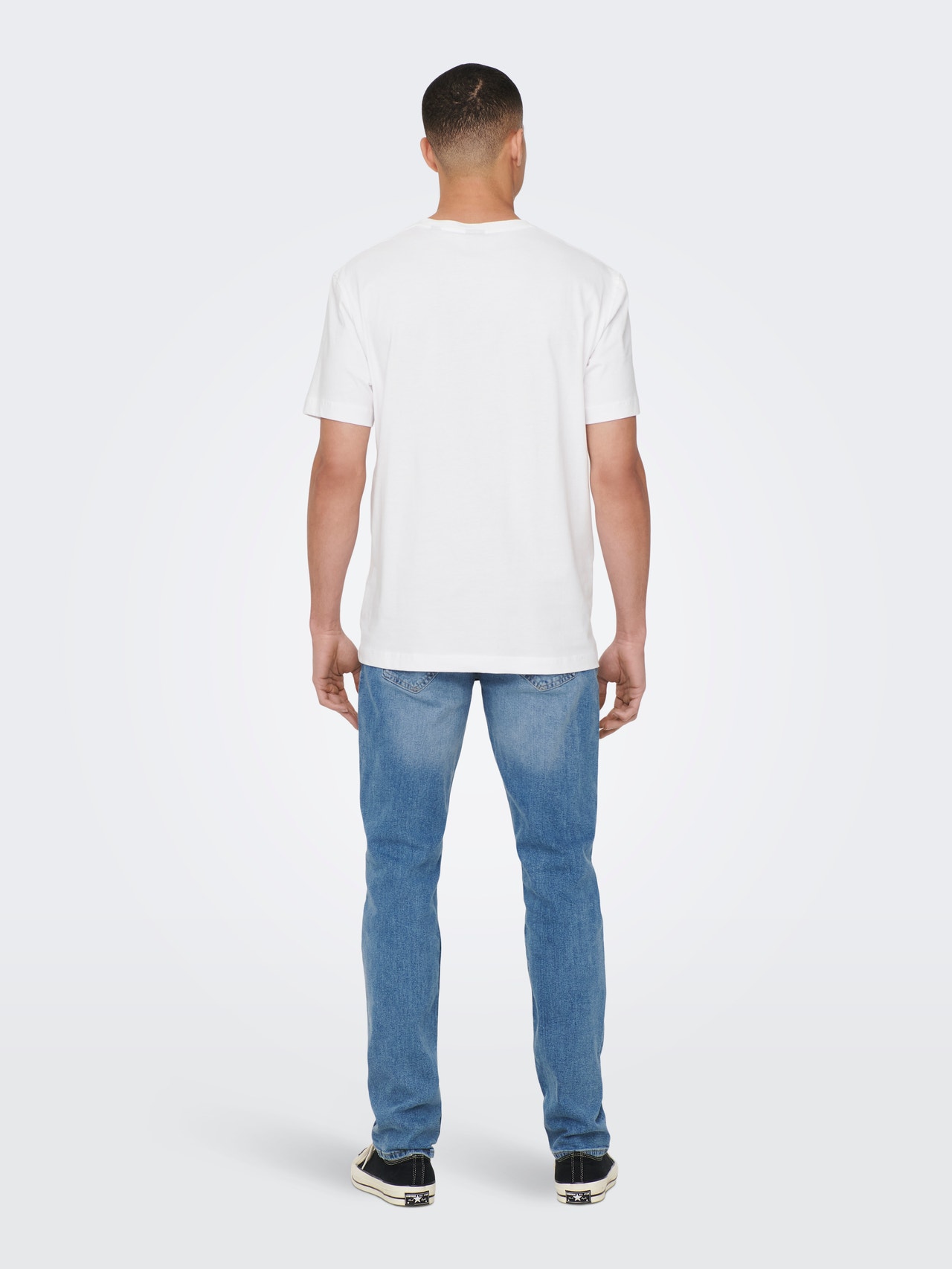 ONLY & SONS Camisetas Corte regular Cuello redondo -White - 22025208
