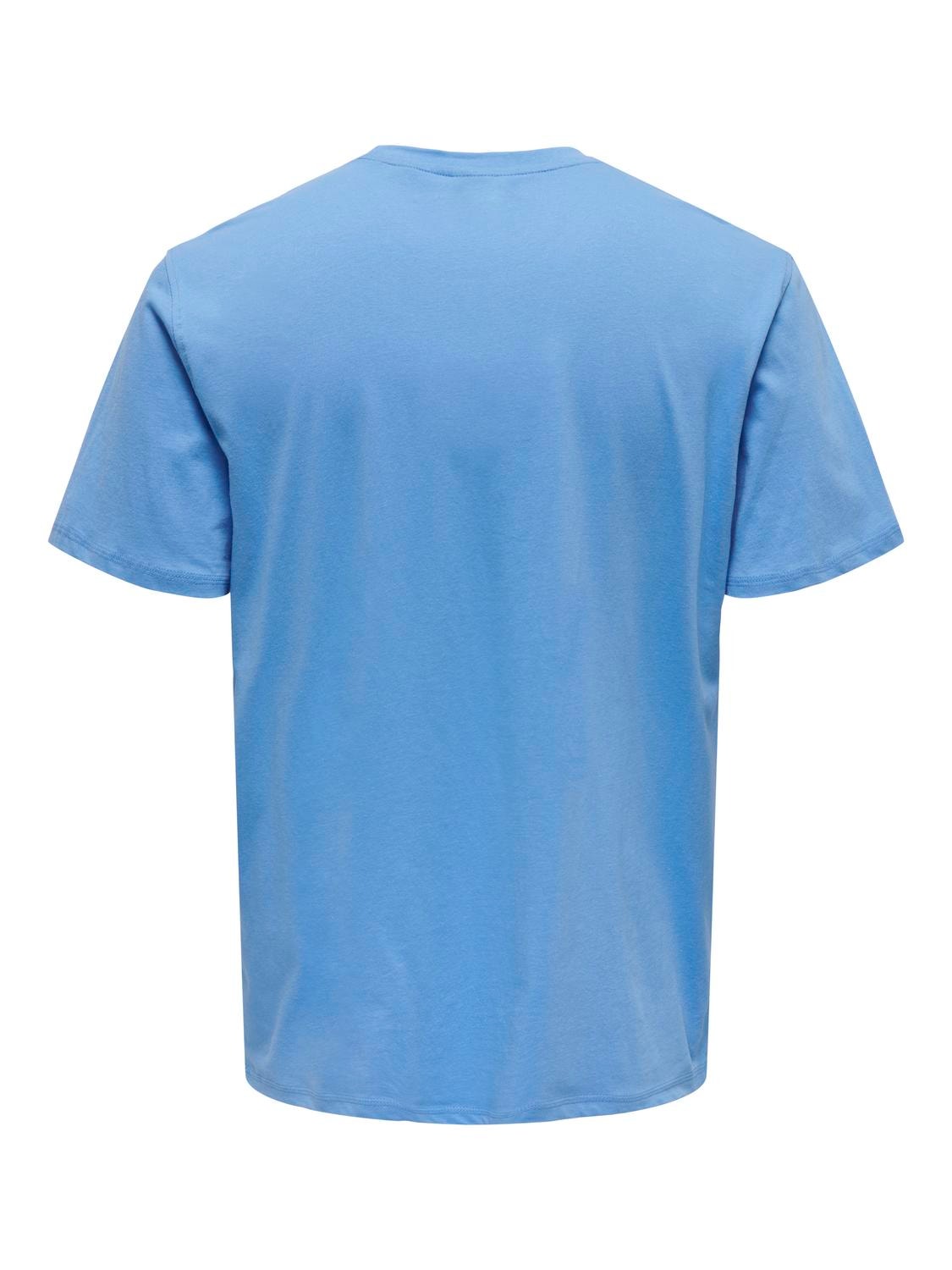 ONLY & SONS Regular Fit O-hals T-skjorte -Marina - 22025208