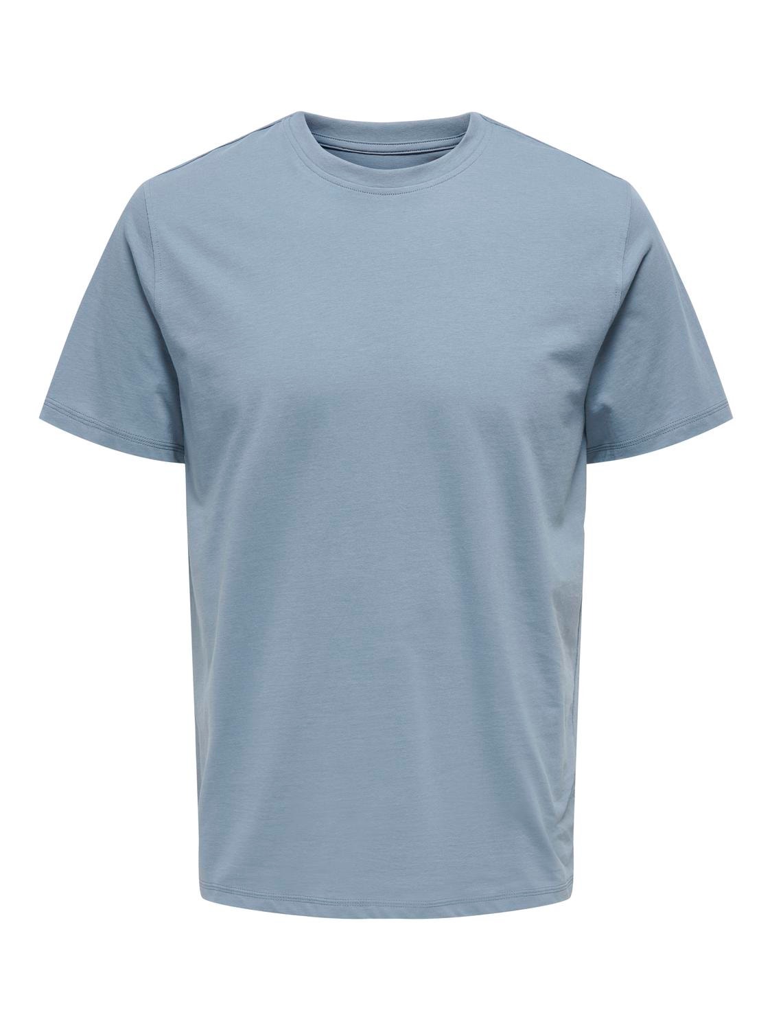 ONLY & SONS Normal passform O-ringning T-shirt -Flint Stone - 22025208