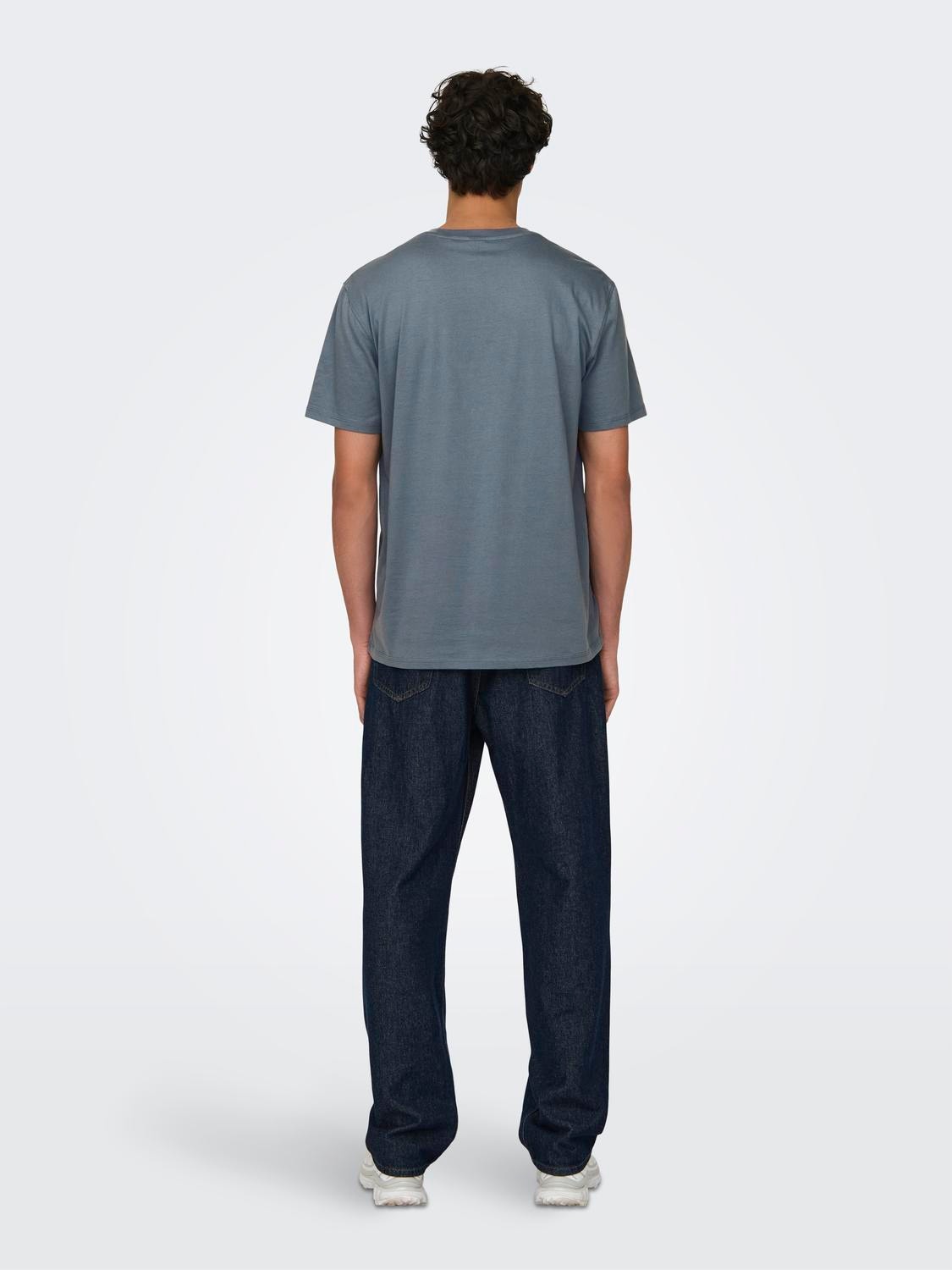 ONLY & SONS O-neck t-shirt -Flint Stone - 22025208