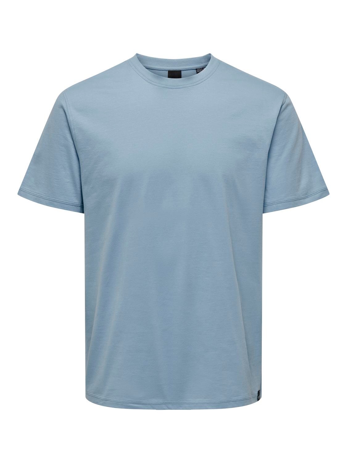 ONLY & SONS T-shirts Regular Fit Col rond -Glacier Lake - 22025208