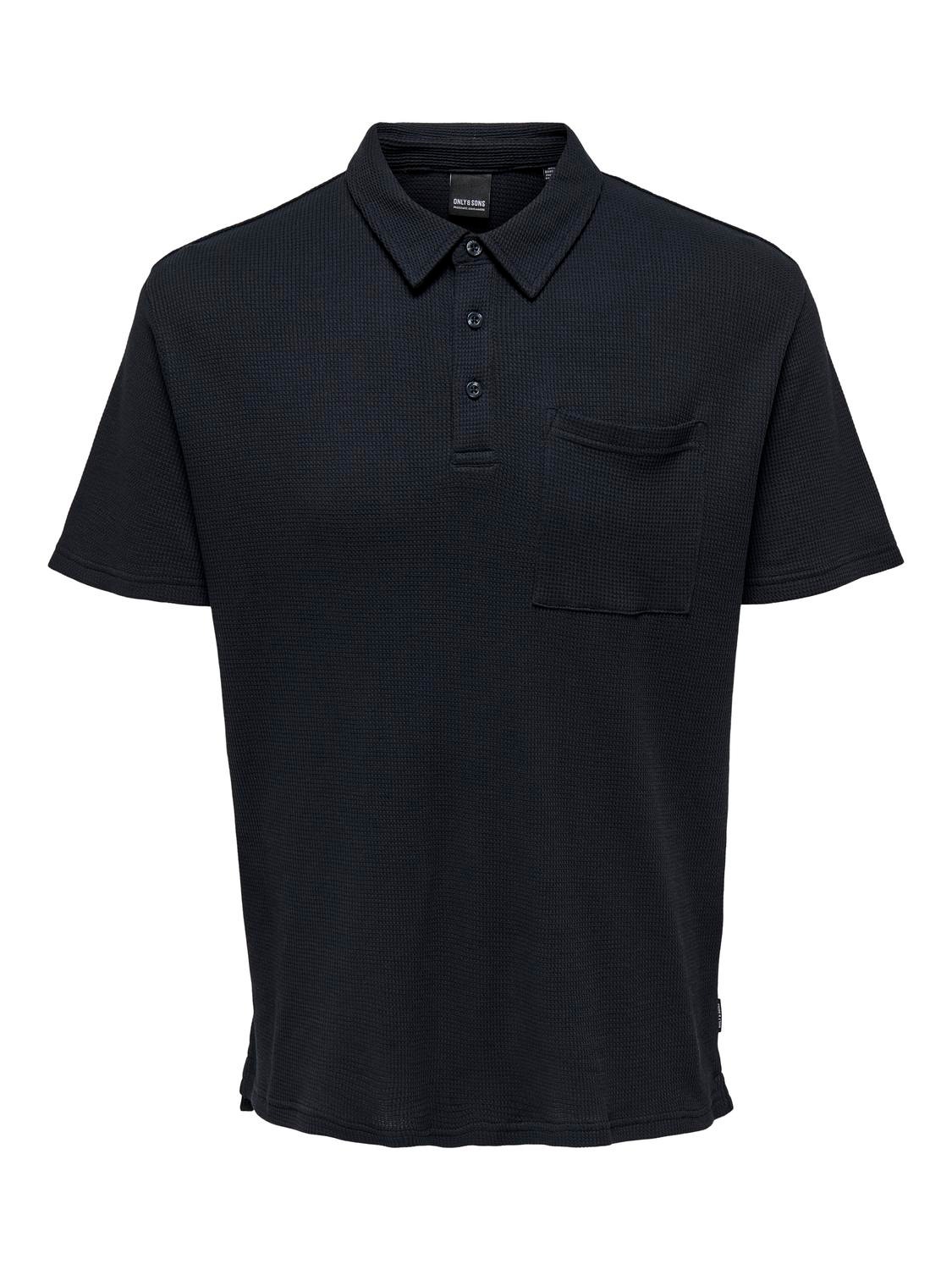 ONLY & SONS Polo with chest pocket -Dark Navy - 22025276