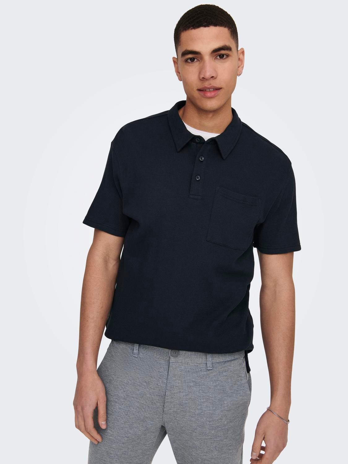 ONLY & SONS Polos Regular Fit Polo -Dark Navy - 22025276