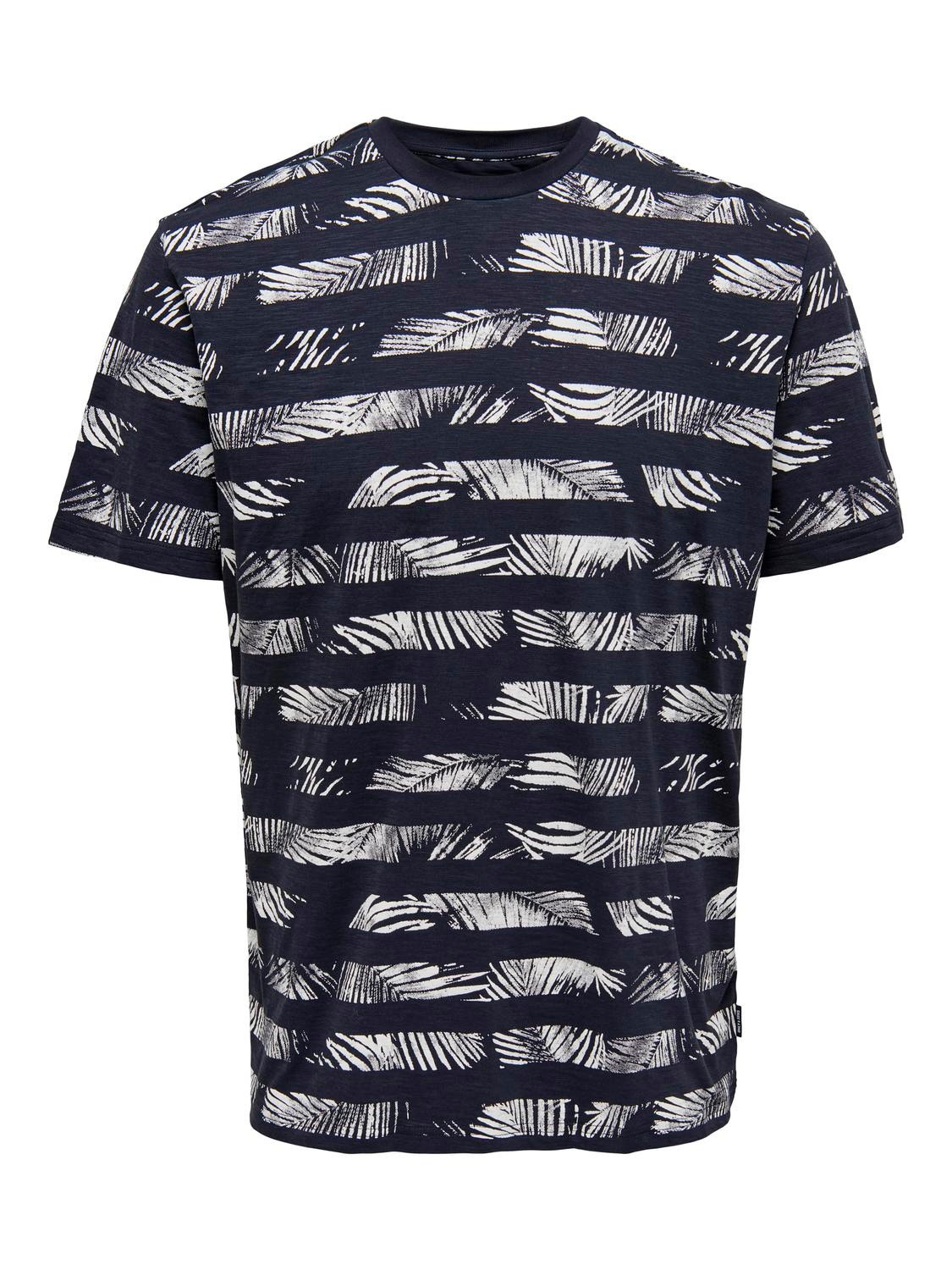 ONLY & SONS T-shirts Regular Fit Col rond -Dark Navy - 22025287