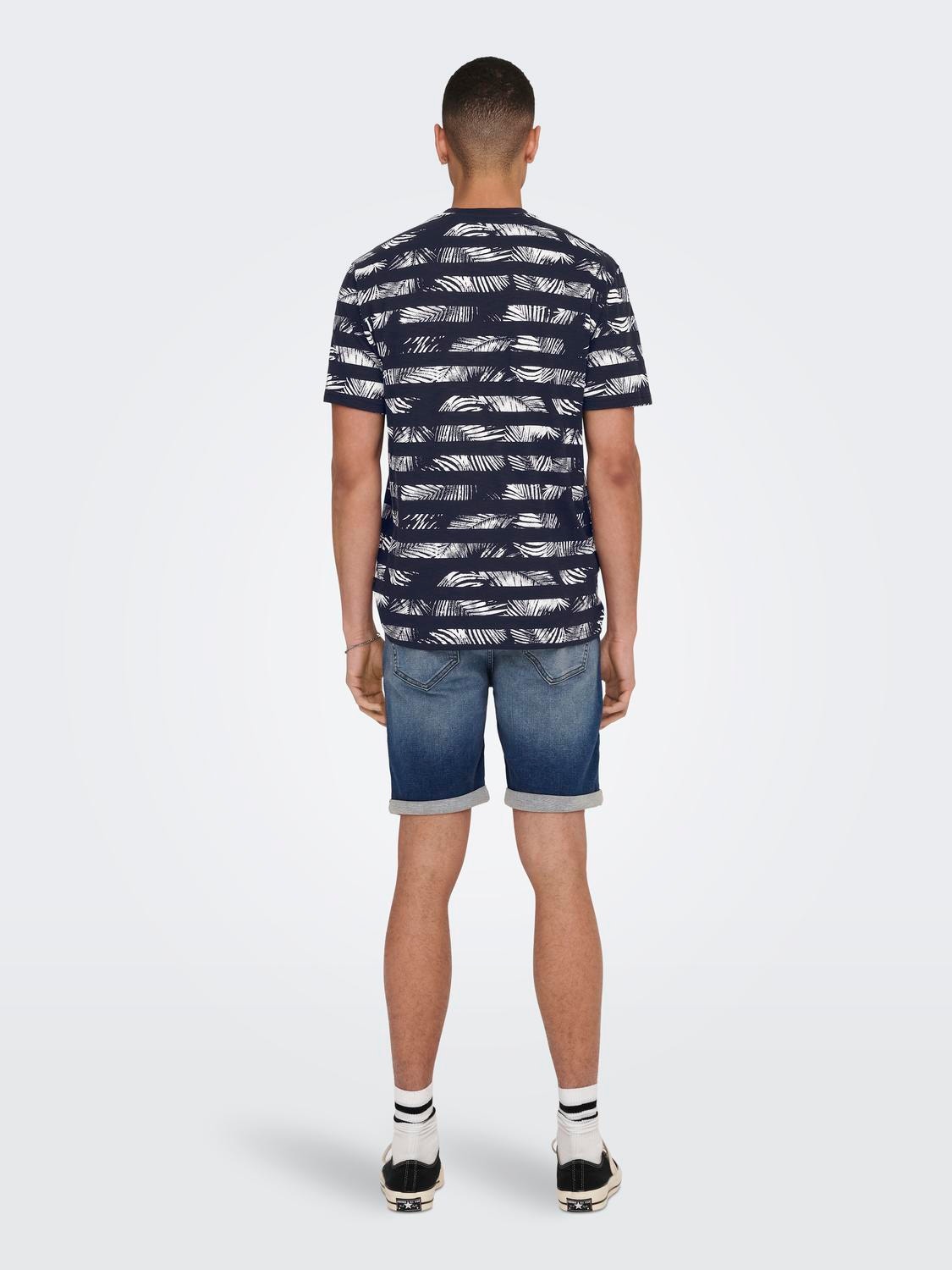 ONLY & SONS T-shirts Regular Fit Col rond -Dark Navy - 22025287