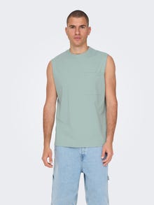 ONLY & SONS Avslappnad O-ringning T-shirt -Silver Blue - 22025300