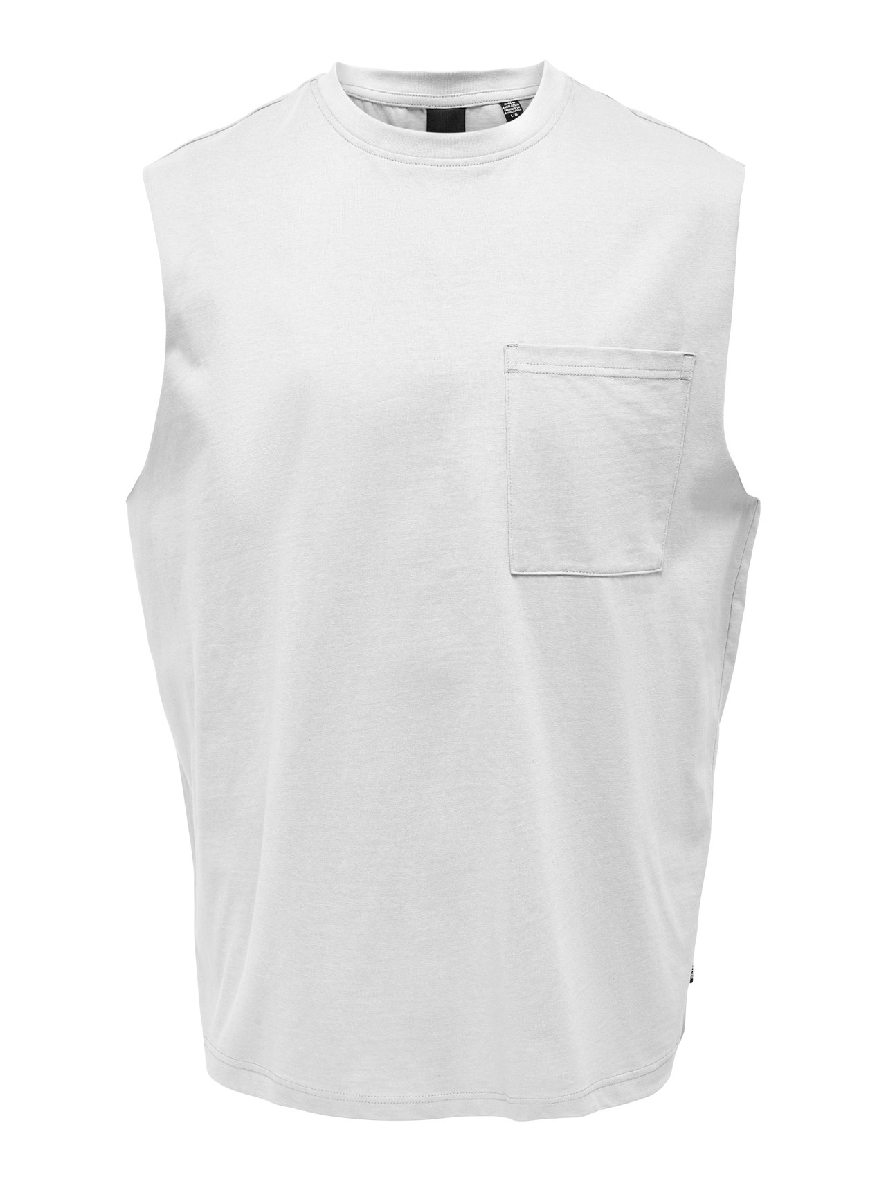 ONLY & SONS Locker geschnitten Rundhals T-Shirt -White - 22025300
