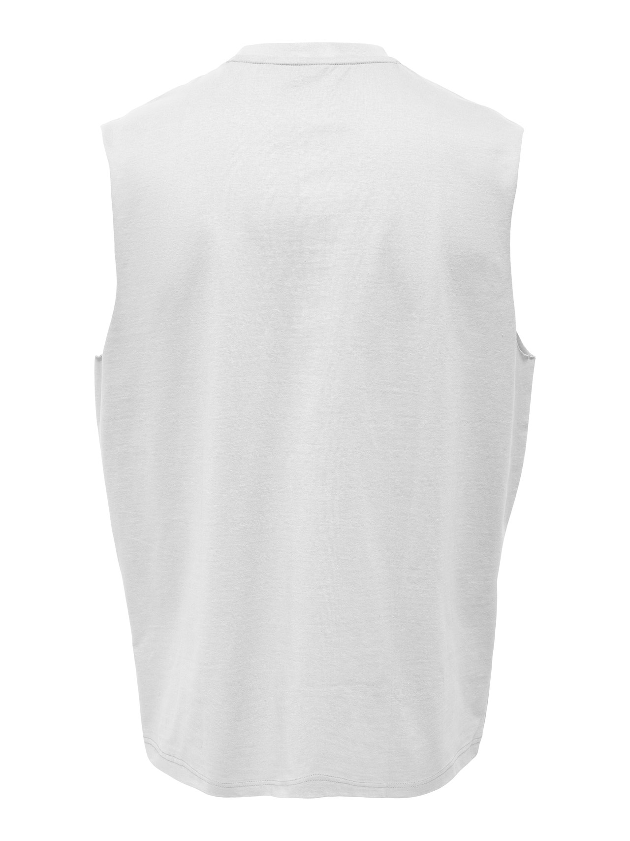 ONLY & SONS Locker geschnitten Rundhals T-Shirt -White - 22025300