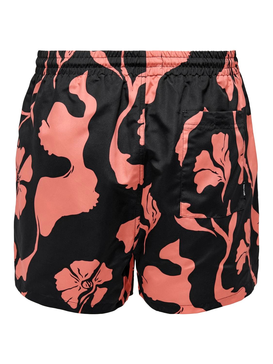 ONLY & SONS Printed swim shorts -Black - 22025375