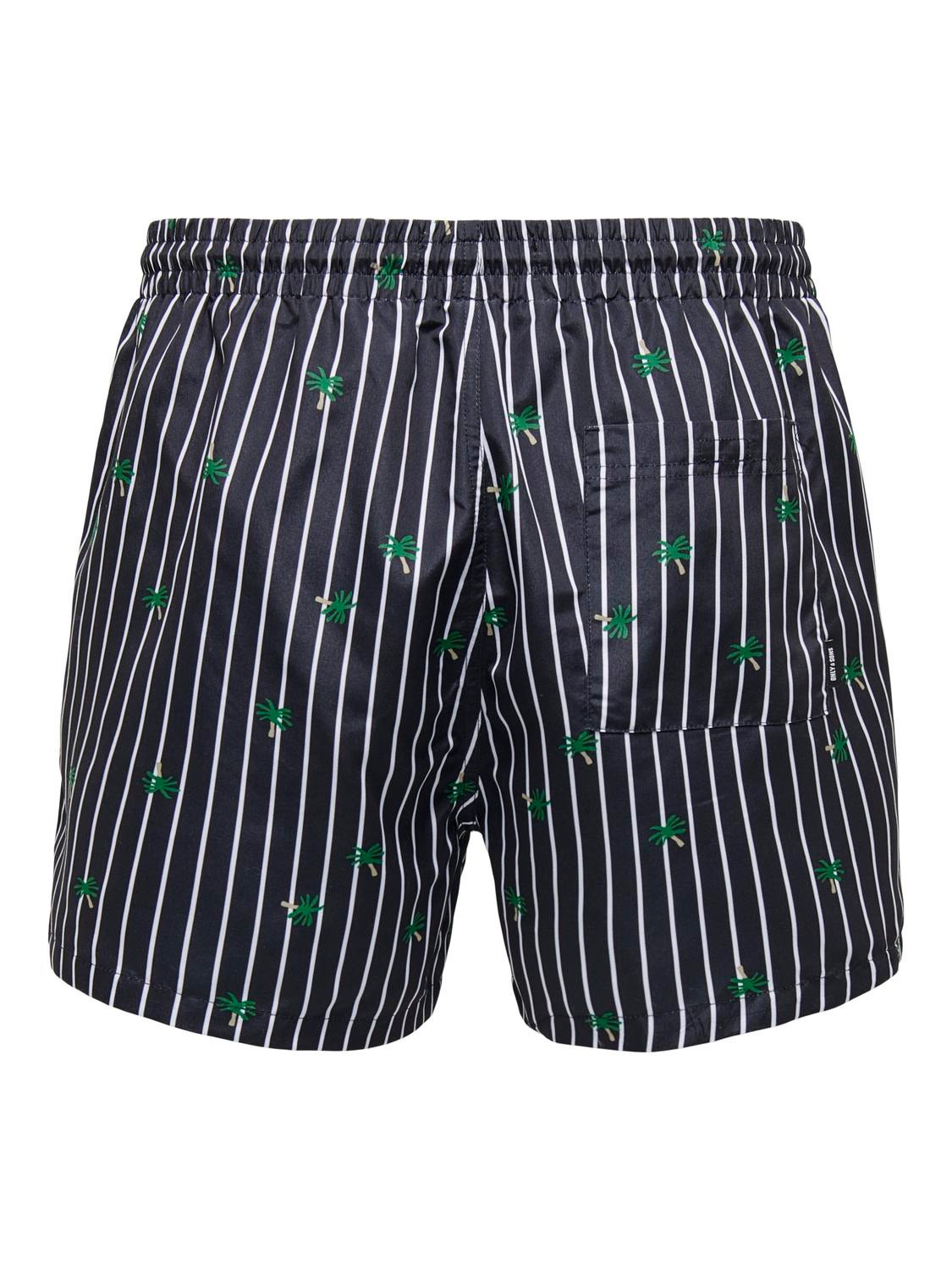 ONLY & SONS Printed Swim shorts -Dark Navy - 22025380