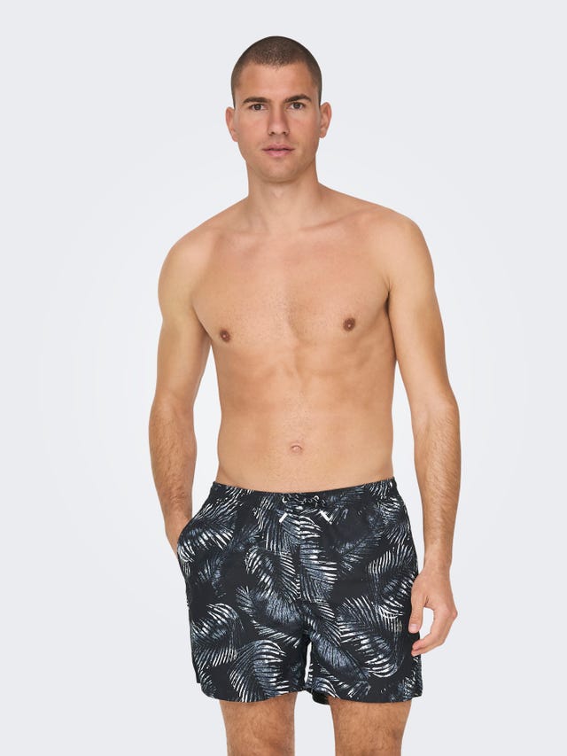 ONLY & SONS Patterned Swim Shorts - 22025383