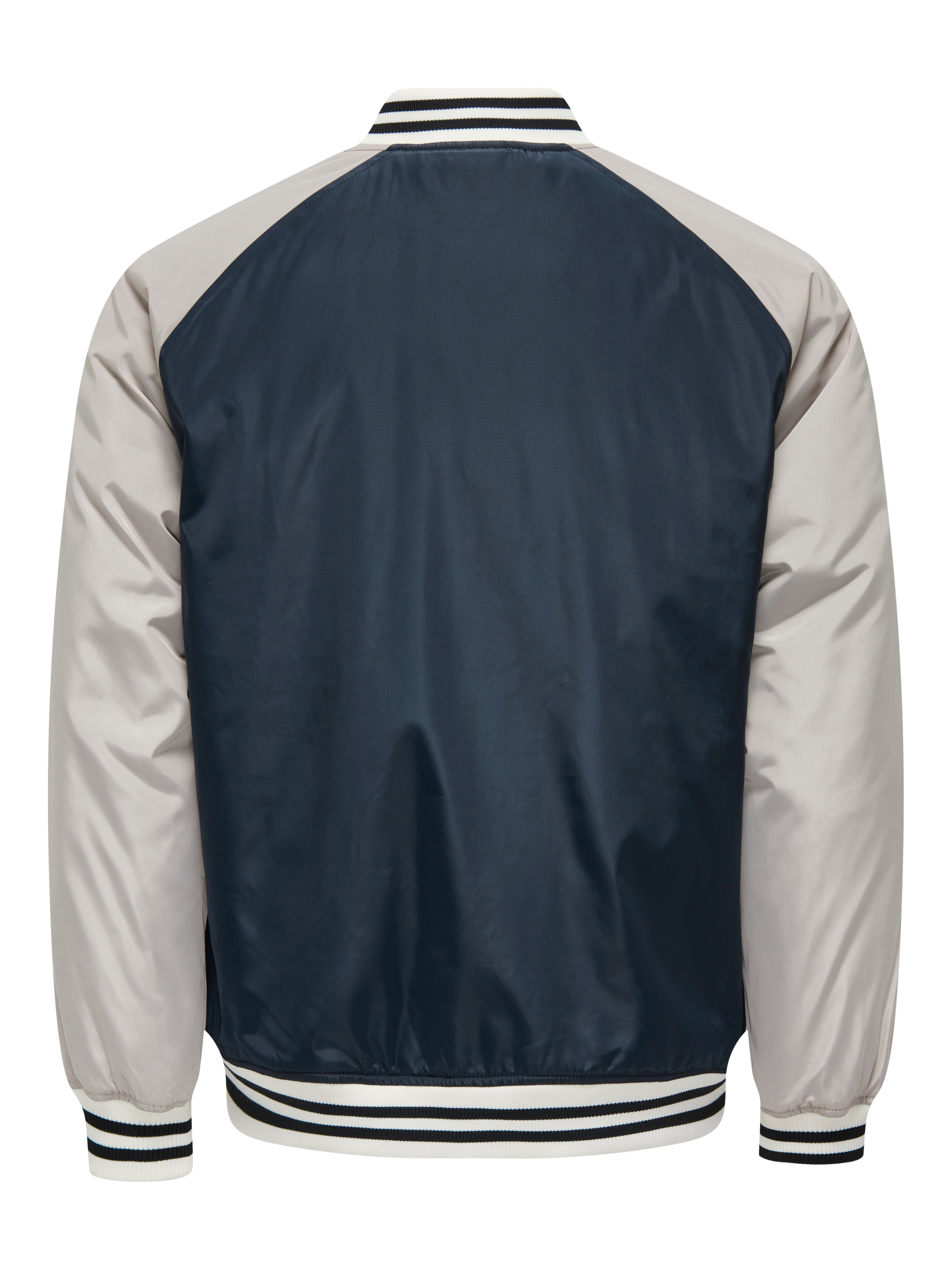 Baseball Gerippte Ärmelbündchen Jacke | Dunkelblau | ONLY & SONS® 