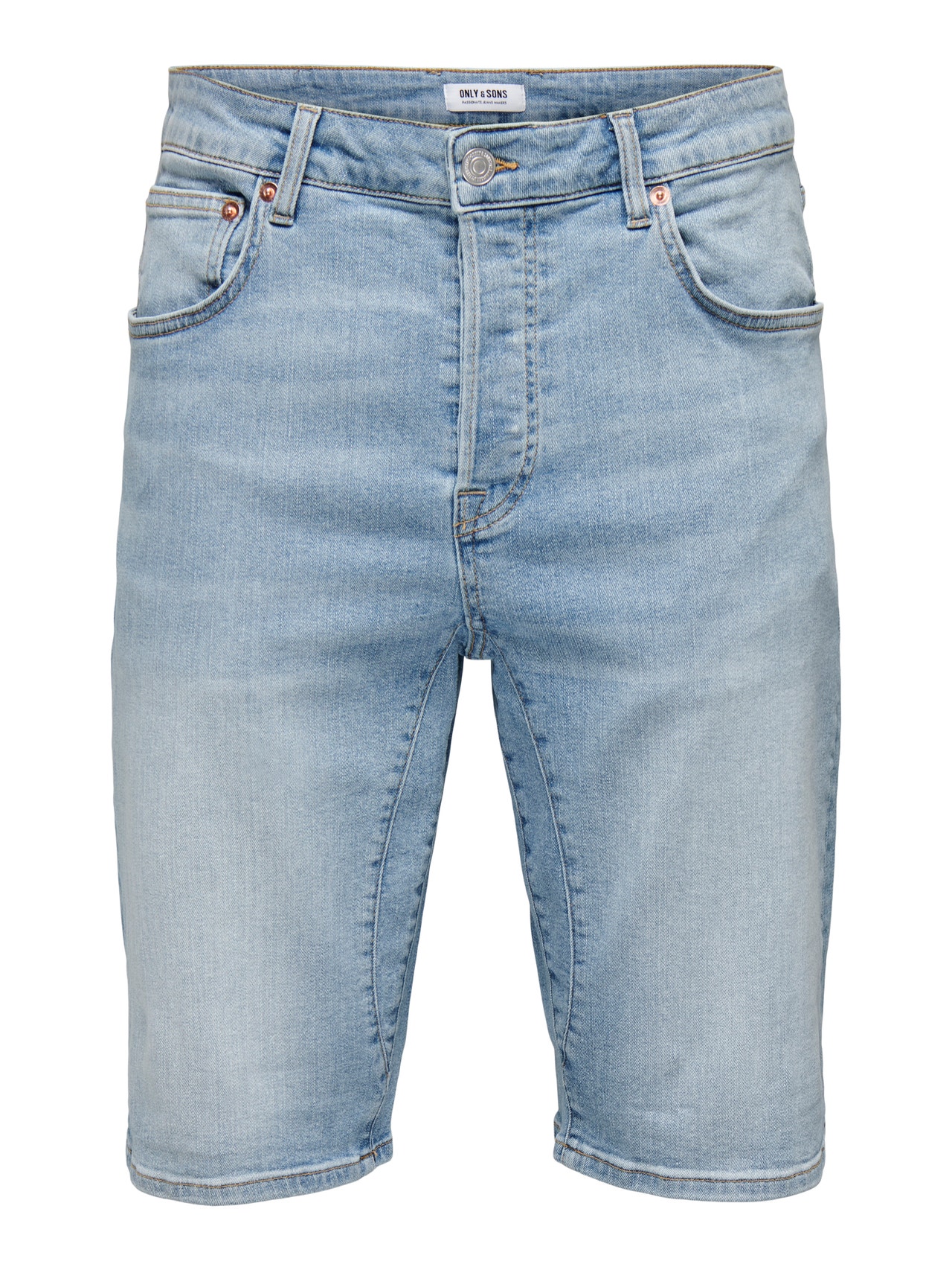 ONLY & SONS Regular Fit Regular rise Shorts -Light Blue Denim - 22025592
