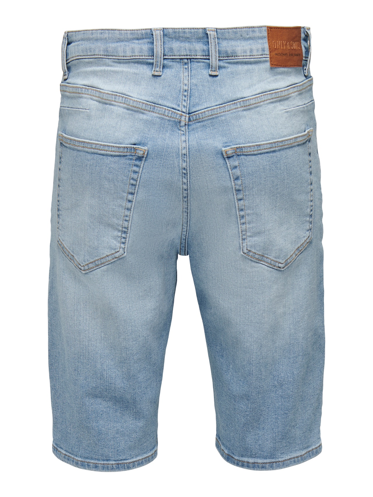 ONLY & SONS Regular Fit Regular rise Shorts -Light Blue Denim - 22025592