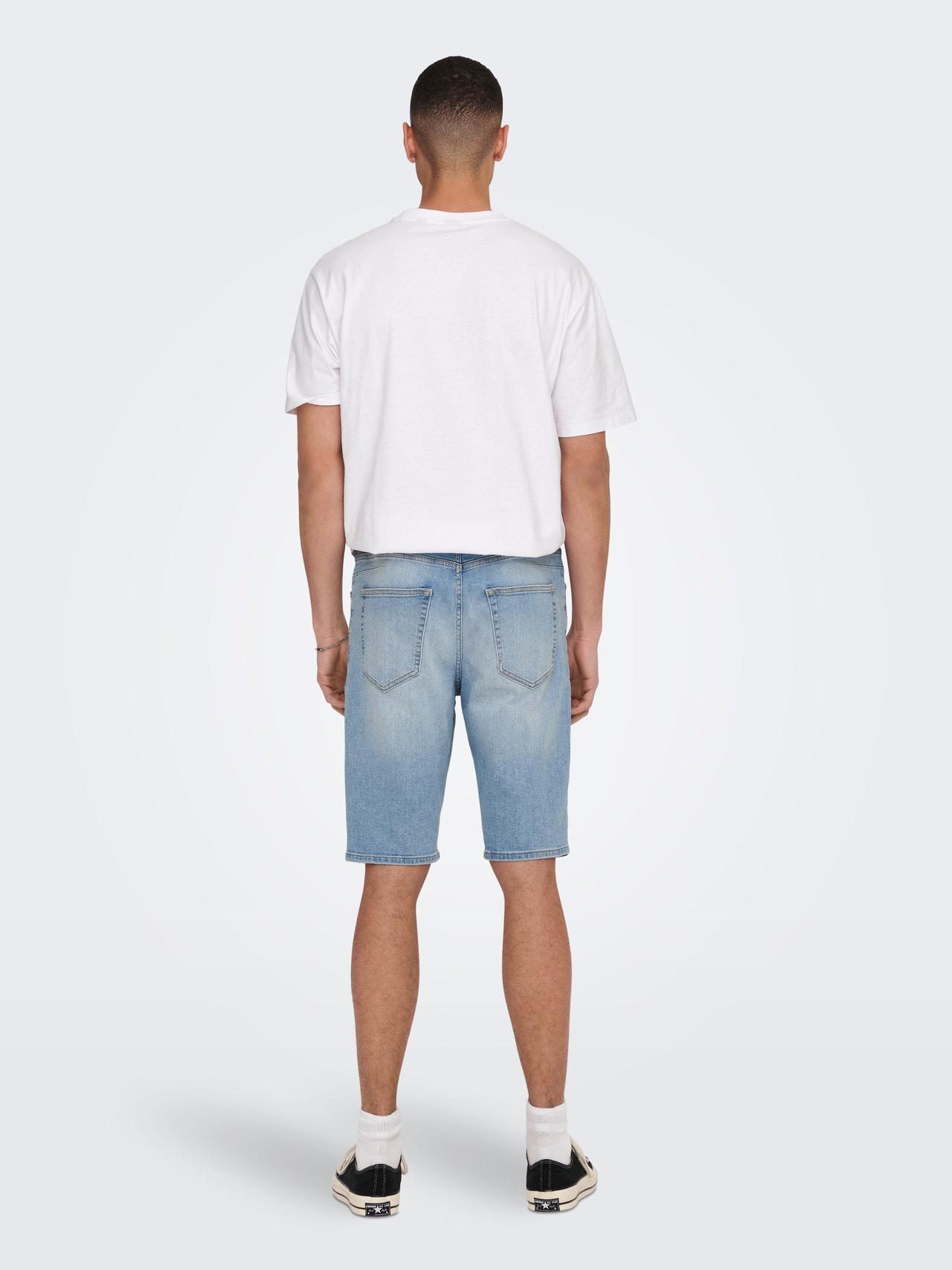 ONLY & SONS Normal geschnitten Mittlere Taille Shorts -Light Blue Denim - 22025592