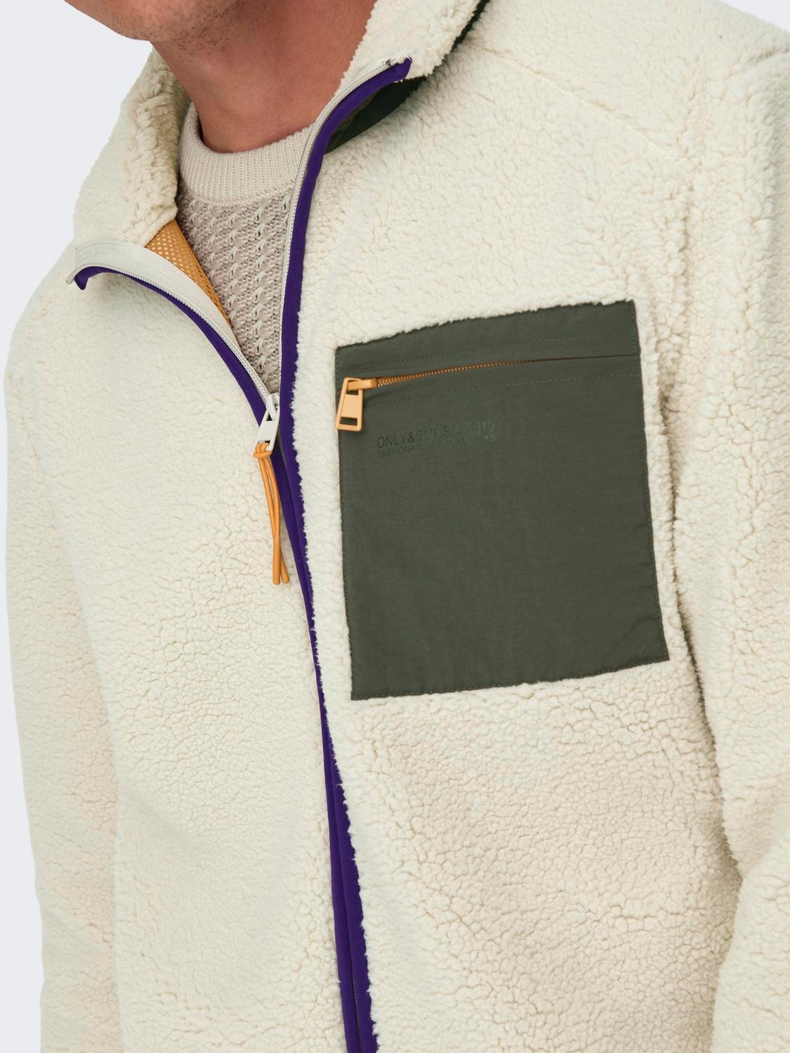 Men's Sherpa Fleece Jacket, Only & Sons