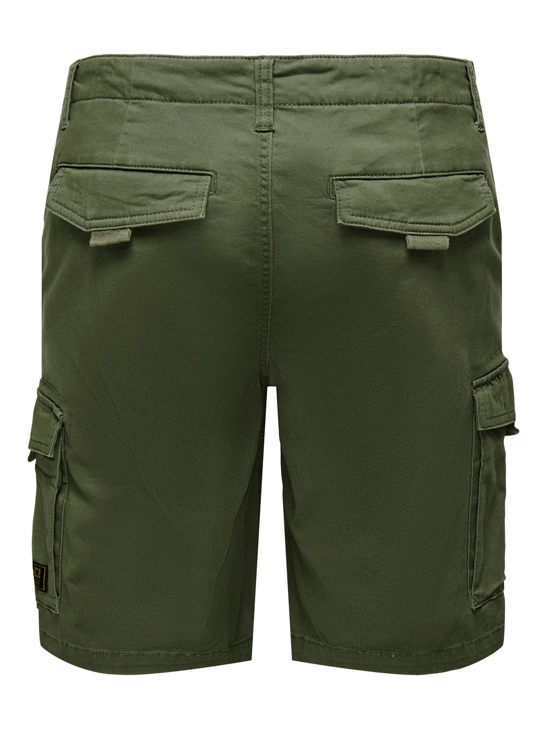 ONLY & SONS Regular fit Cargoshorts -Olive Night - 22025602