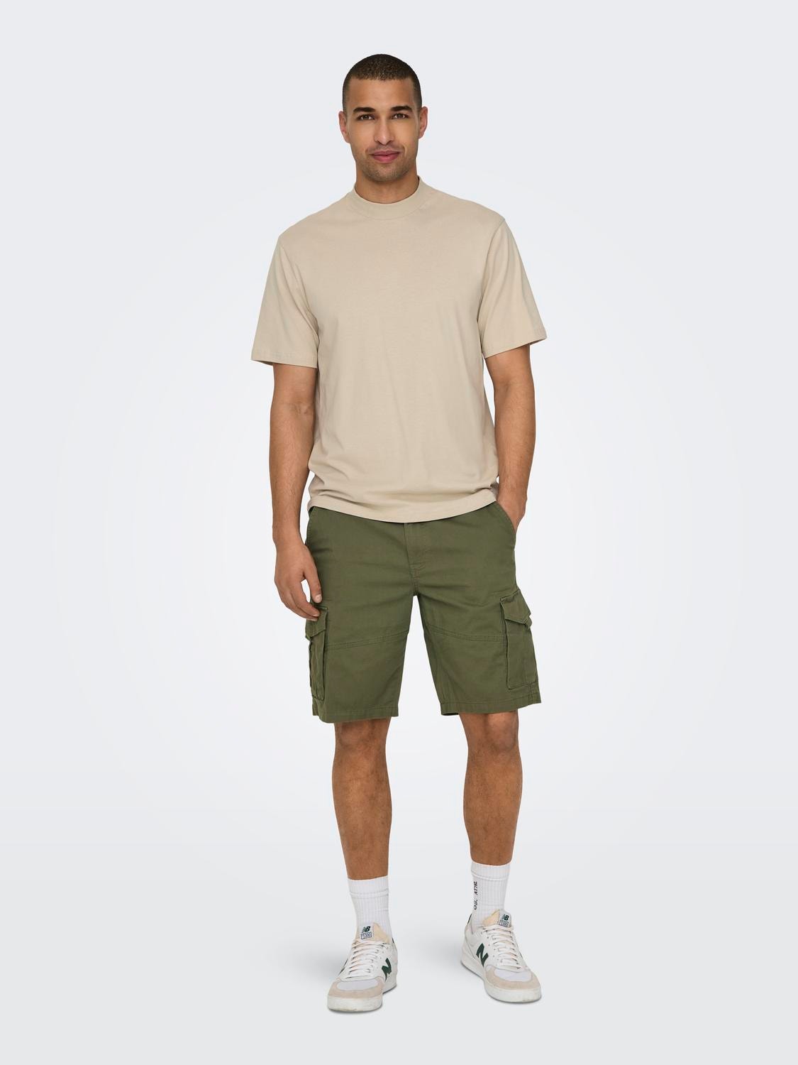 ONLY & SONS Regular fit Cargoshorts -Olive Night - 22025602