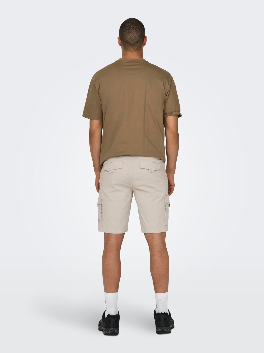 ONLY & SONS Normal passform Cargoshorts -Moonbeam - 22025602