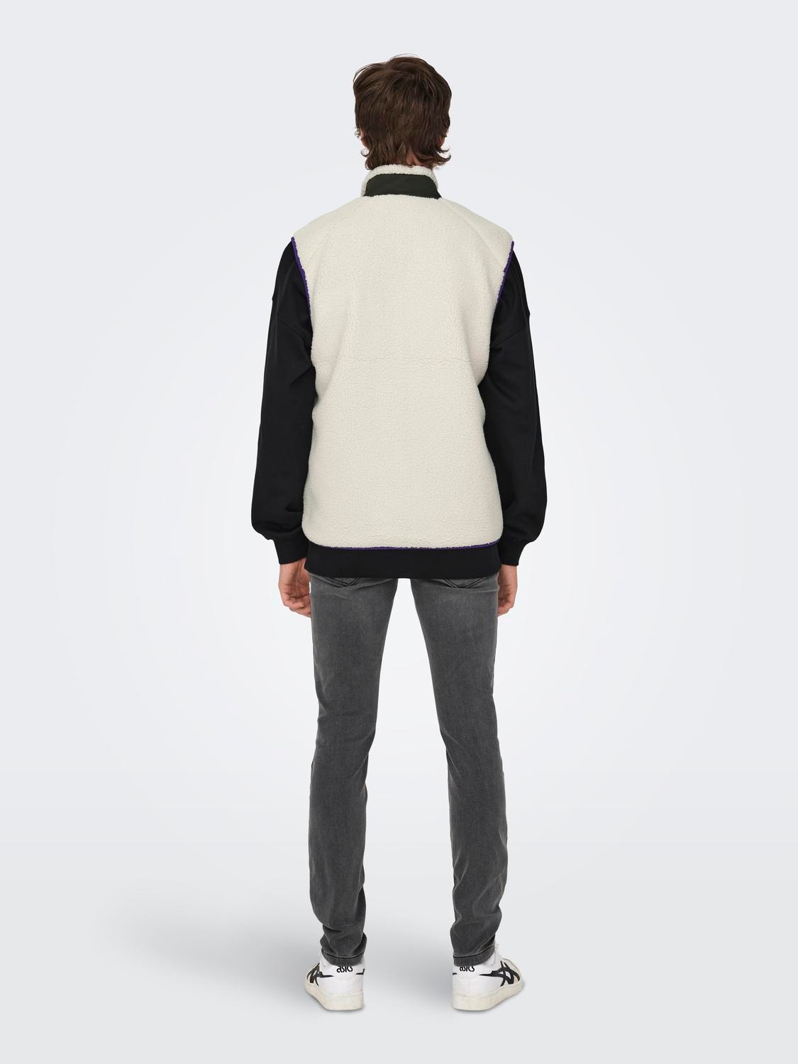 ONLY & SONS High neck Otw Gilet -Silver Lining - 22025611