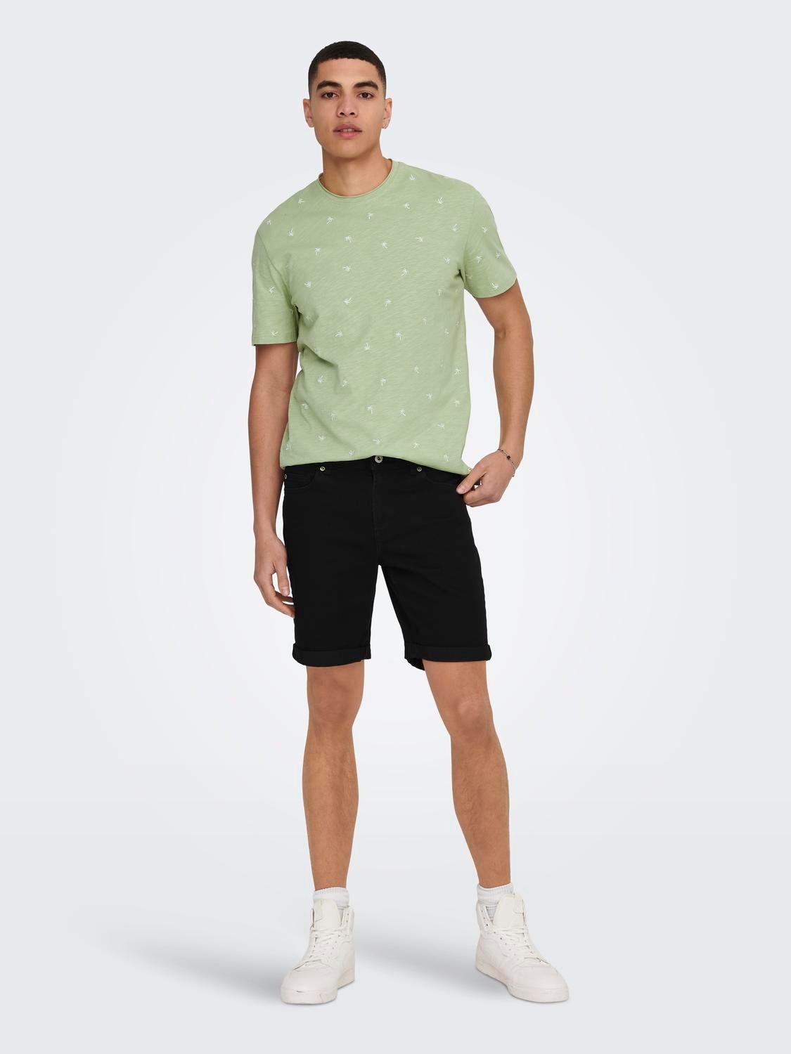 ONLY & SONS Regular Fit O-Neck T-Shirt -Swamp - 22025678