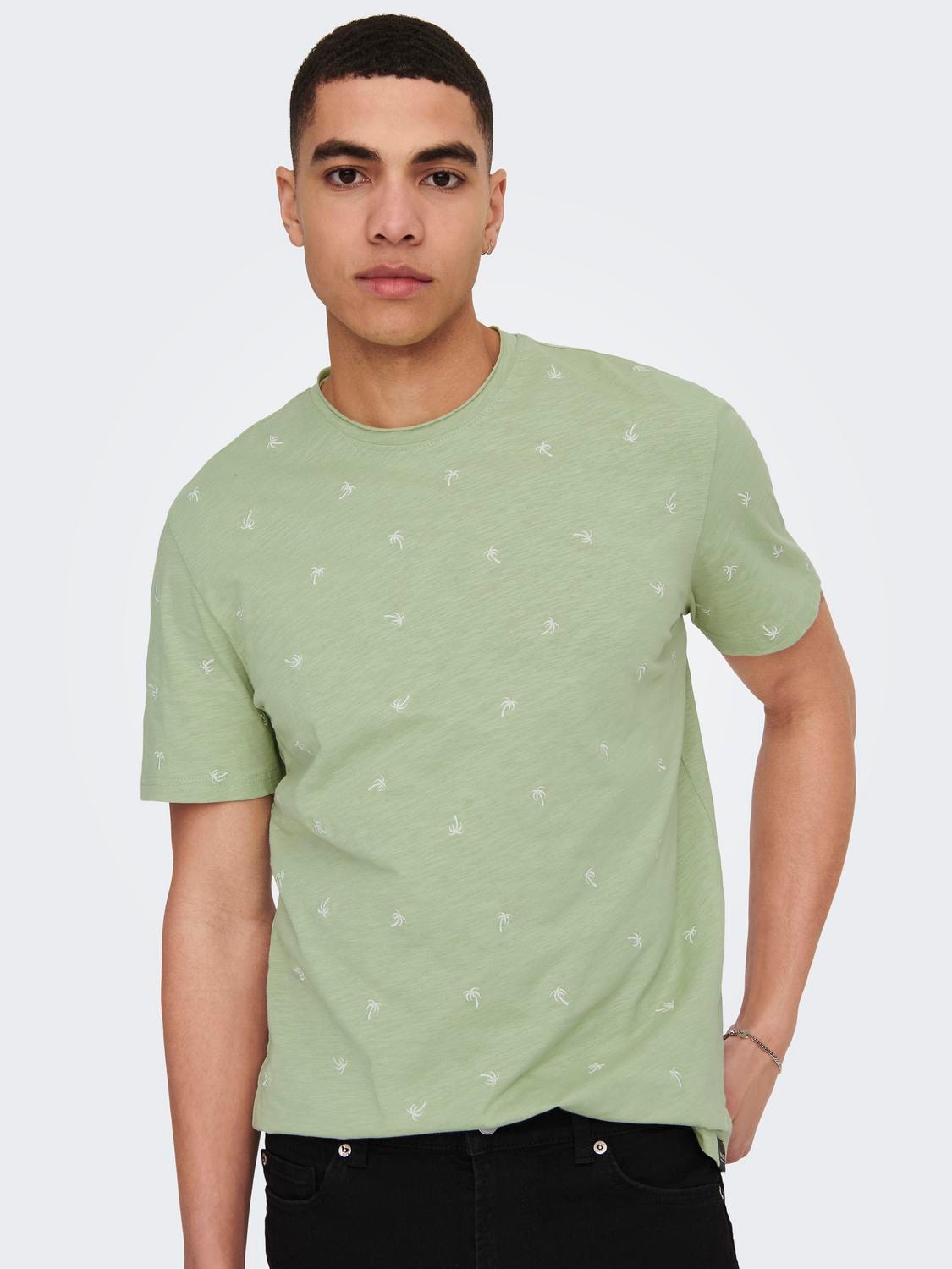 ONLY & SONS Camisetas Corte regular Cuello redondo -Swamp - 22025678