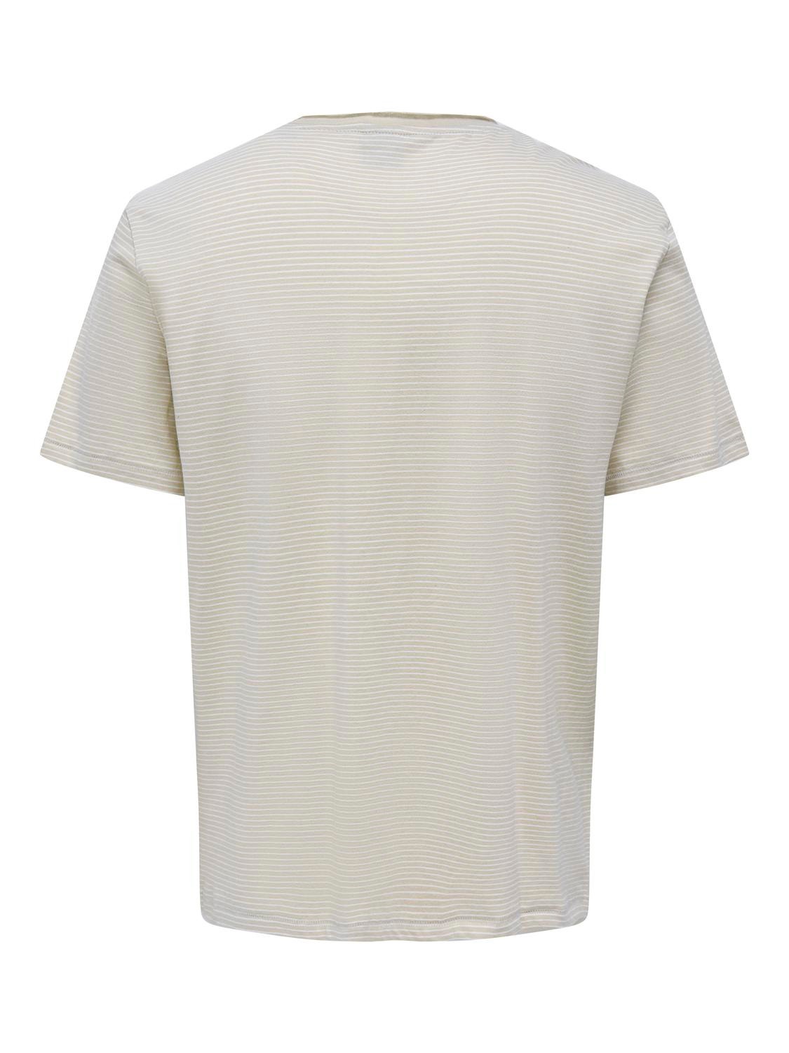 ONLY & SONS Normal geschnitten Rundhals T-Shirt -Pelican - 22025680
