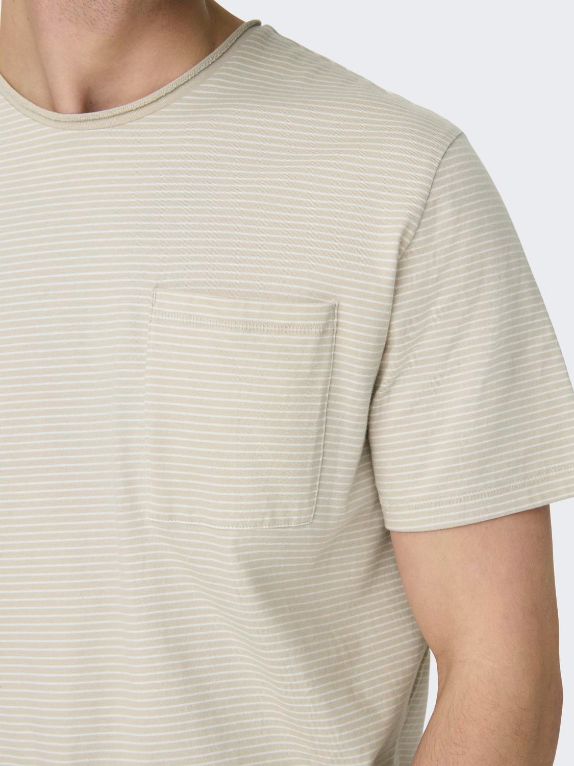 ONLY & SONS Camisetas Corte regular Cuello redondo -White - 22025680