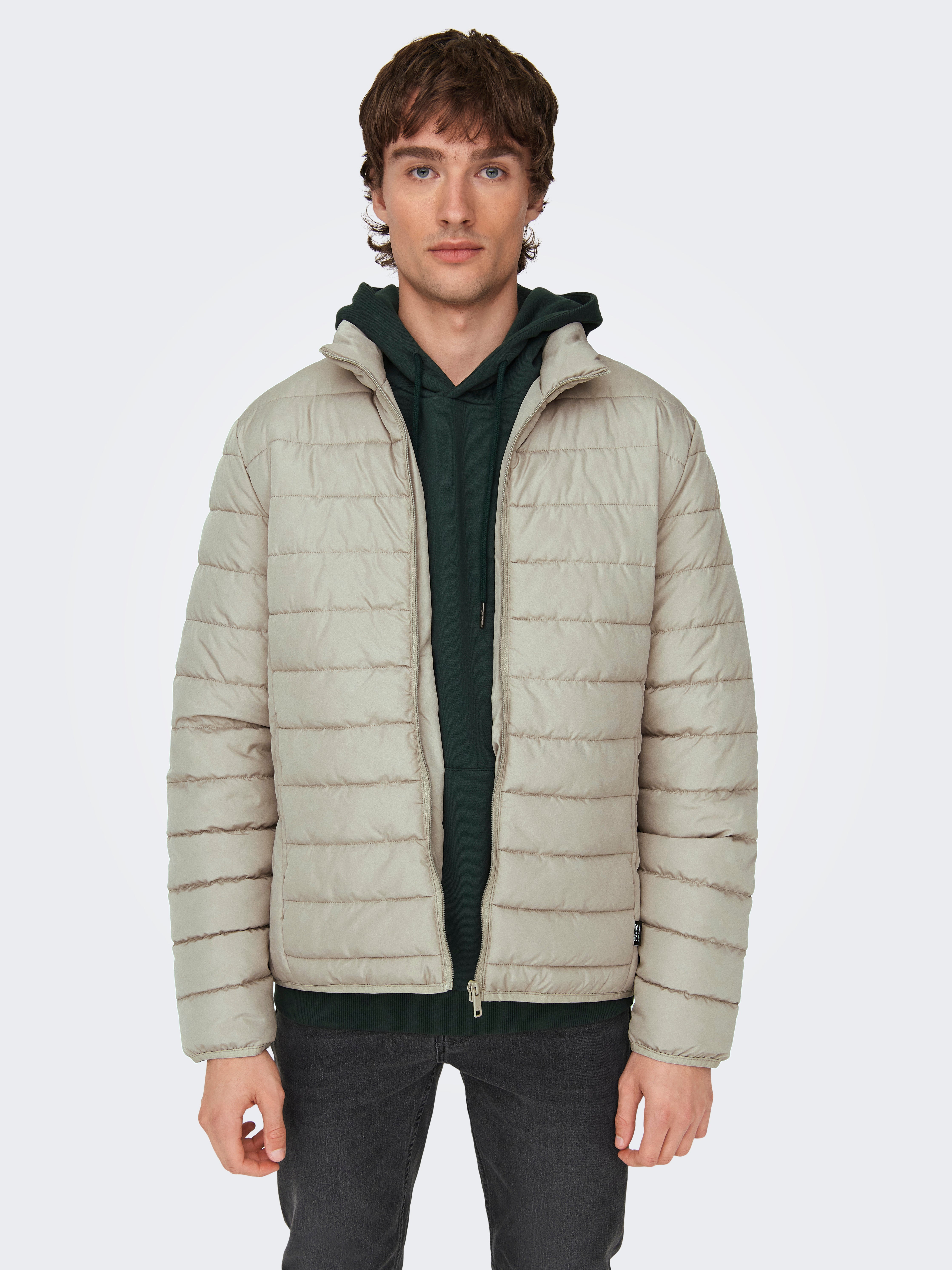 ONSBRON Quilted jacket | Medium Grey | ONLY & SONS®
