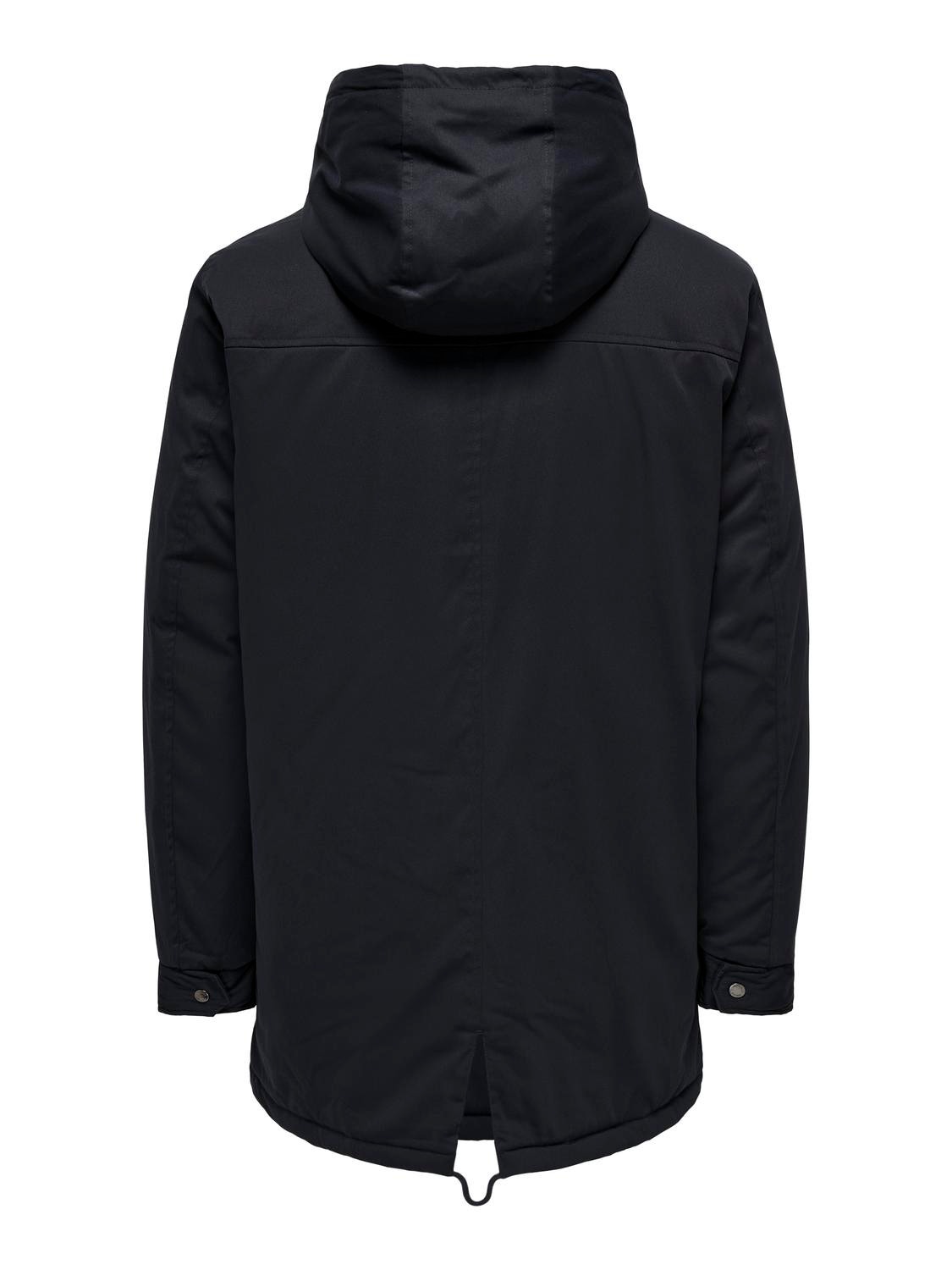 ONLY & SONS Hooded parka jacket -Dark Navy - 22025690