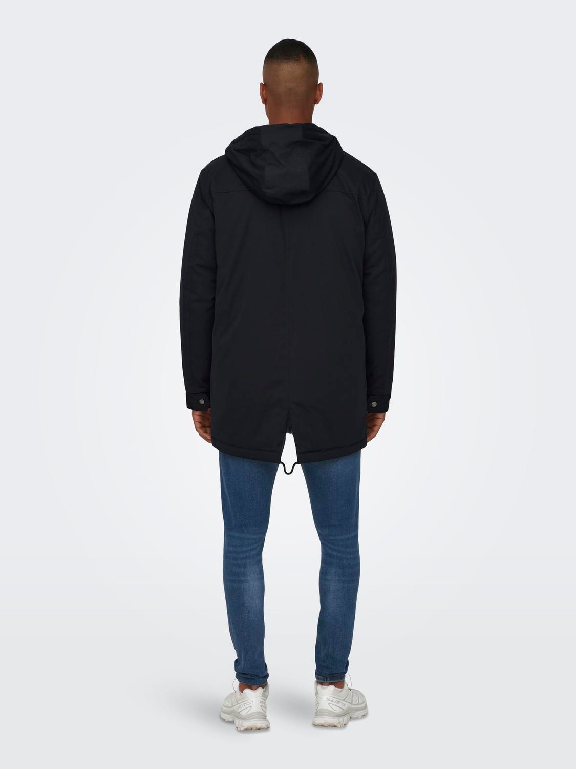 ONLY & SONS Hood with string regulation Parka -Dark Navy - 22025690