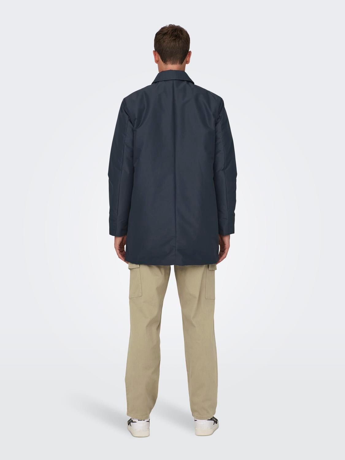 Navy blue clearance short coat